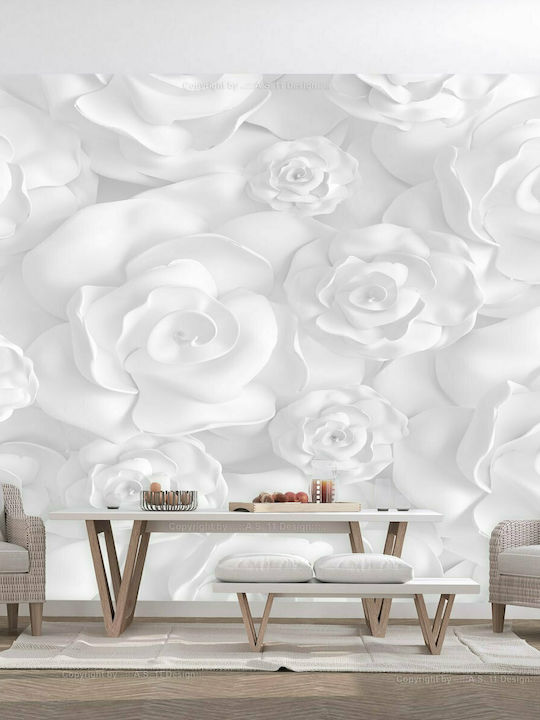 Fototapet de Perete 100x70cm Plaster Flowers Tesatura