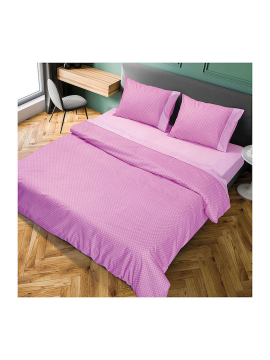 Beauty Home Duvet Cover Set Single with Pillowcase 160x240 Mauve