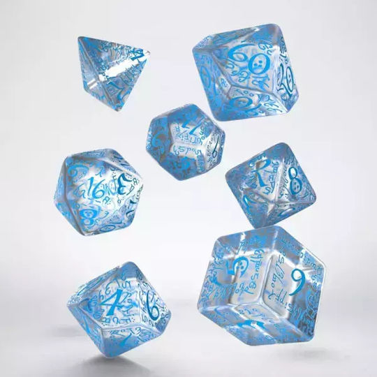 Q Workshop Elven Dice Translucent & Blue 7τμχ
