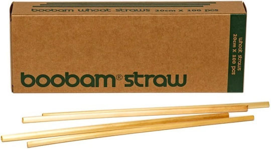 BOOBAM Bamboo straws 100 Pieces