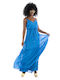 Only Sommer Maxi Kleid Blau