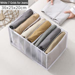 Wardrobe Organizer 7 pockets for jeans - white