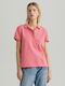Gant Icon Women's Polo Shirt Short Sleeve Pink