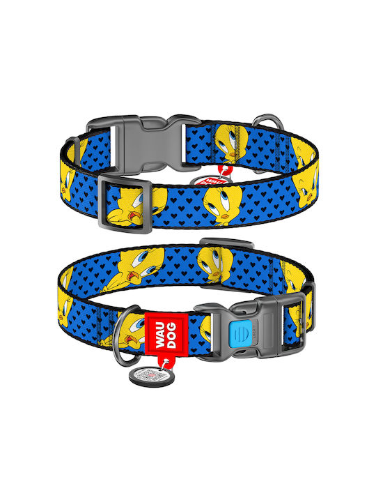 WauDog Looney Tunes Tweety Κολάρο Σκύλου με Smart ID 15mm x 23 - 35cm (Διάφορα Σχέδια)