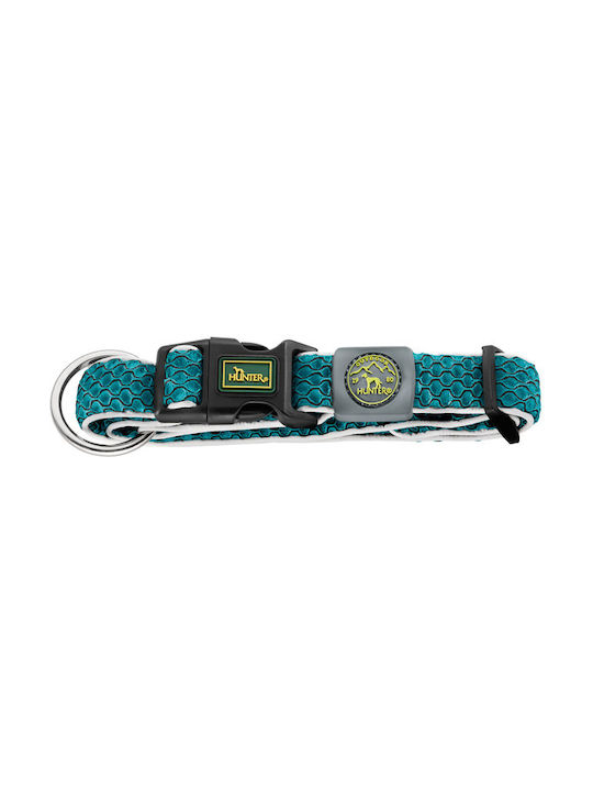 Hunter Hilo Vario Basic Mesh Hundehalsband in Türkis Farbe Groß 32mm x 40 - 60cm