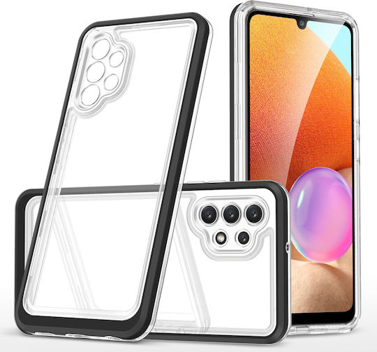 Hurtel Clear 3in1 Back Cover Σιλικόνης 1.1mm Μαύρο (Galaxy A32 5G)