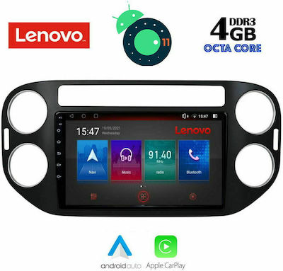 Lenovo Sistem Audio Auto pentru Volkswagen Tiguan 2004-2016 cu Clima (Bluetooth/USB/AUX/WiFi/GPS/Apple-Carplay/Partitură) cu Ecran Tactil 9"