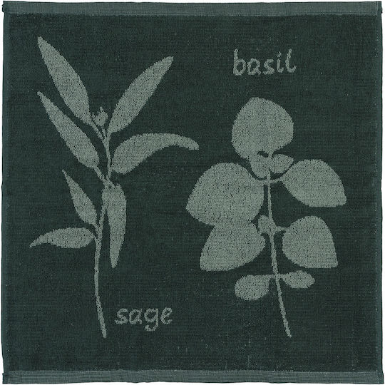 Beauty Home Kitchen Towel from 100% Cotton in Green Colour 50x50cm