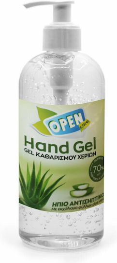 Open Cosmetics Aloe Vera Leaf Extract Antiseptic Hand Gel with Pump 1000ml Lemon