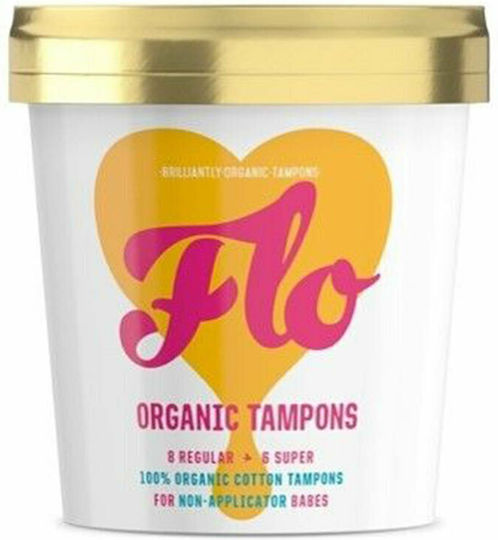 Here We Flo Ταμπόν Organic 8 Regular & 8 Super 16Stück