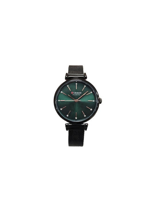 Curren Watch with Black Metal Bracelet