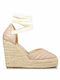 Envie Shoes Platforme dama în stil espadrile Bej