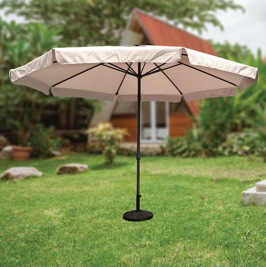 Garten- und Terrassen-Sonnenschirm Metall Beige Garten- und Terrassen-Sonnenschirm Metall Beige