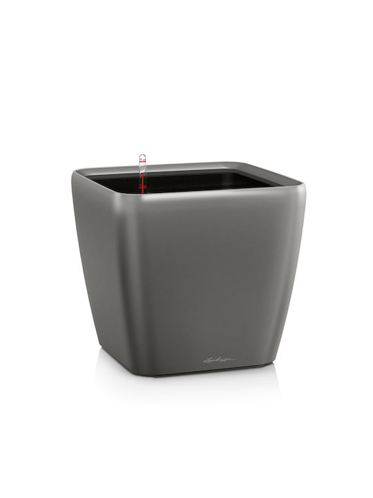 Lechuza QUADRO LS 43 Flower Pot Self-Watering Charcoal Metallic 16183