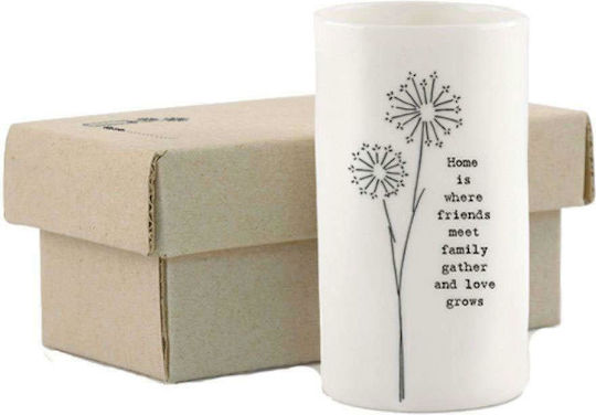 Synchronia Synchronia Dekoratives Porzellanvase Home is Where Friends Meet Weiß F5xY9cm
