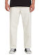 Modown Herren Jeanshose Gekürzte Lose Tapered Passform Weiß