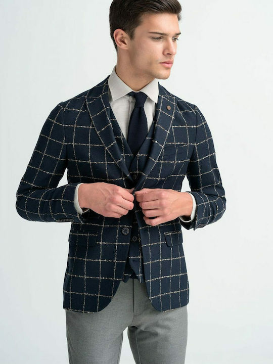 Men's Suit Jacket Slim Fit Navy Blue