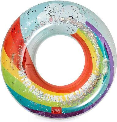 Legami Milano Inflatable Floating Ring with Handles with Glitter 102cm