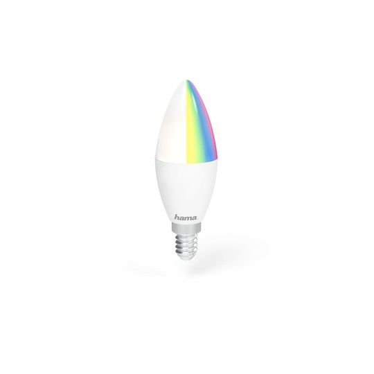 HAMA Bec Smart LED 5.5W pentru Dulie E14 RGBW 350lm Reglabil în intensitate