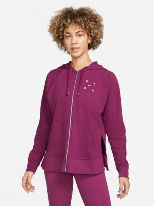 Dri-Fit Get Fit Damen Sweatshirt Kapuzen French Terry in Lila