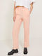 Jack & Jones Women's High-waisted Fabric Trousers with Elastic in Regular Fit Tropical Peach