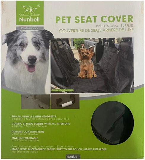 Nunbell Pet Seat Cover Car for Dog 137x147cm Black