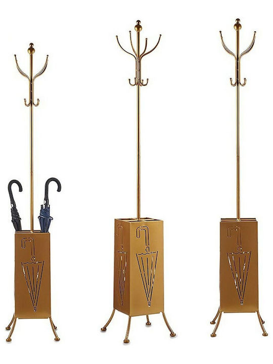 Freestanding Coat Rack Metallic Gold 34x34x188cm