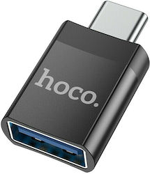 Hoco UA17 Konverter USB-C männlich zu USB-A weiblich Schwarz