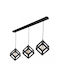 Stimeno Pendant Lamp 3xE27 R60 Black