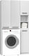 Topeshop Marpol DD Badezimmerschrank Wäscherei B96xT30xH183cm Weiß