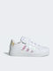 Grand Court 2.0 EL K Kids Sneakers with Hook & Loop Closure Cloud White / Iridescent