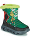 Kids Snow Boots with Velcro Green
