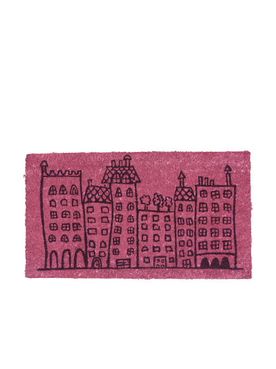 Entrance Mat made of Coir with Anti-slip Backing Apartment buildings Fuchsia 40x70cm