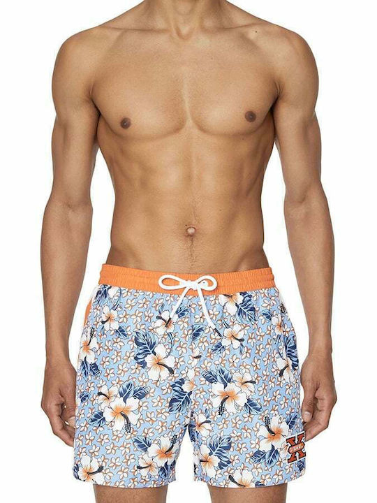Men's Swimwear Shorts Light Blue Floral