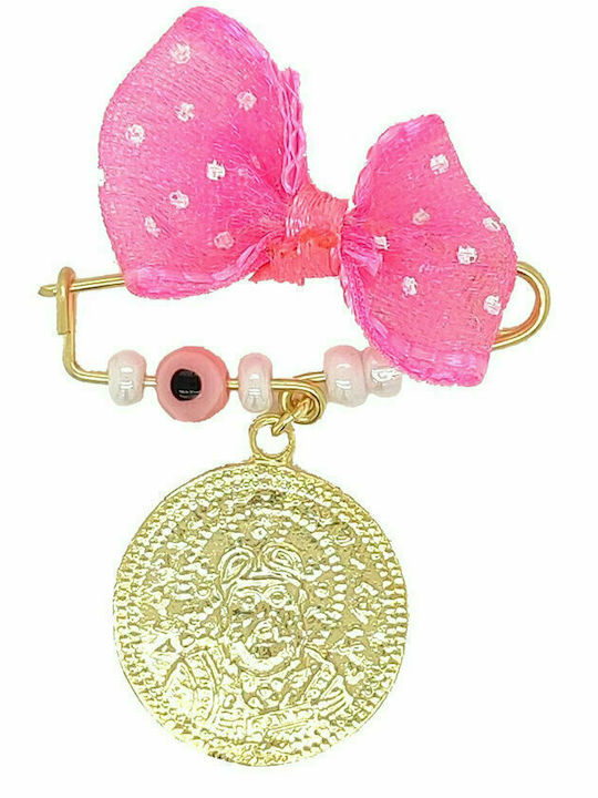 Excite-Fashion Child Safety Pin made of Gold Plated Silver with Constantinato for Girl