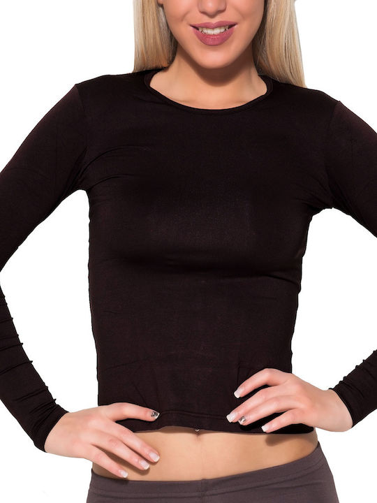 Apple Boxer Women's Blouse Long Sleeve Black