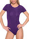 Short Sleeve Bodysuit Purple