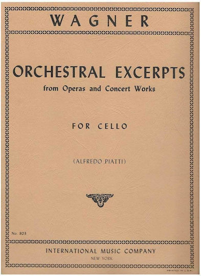 International Music Company Wagner Orchestral Excerpts Παρτιτούρα για Τσέλο