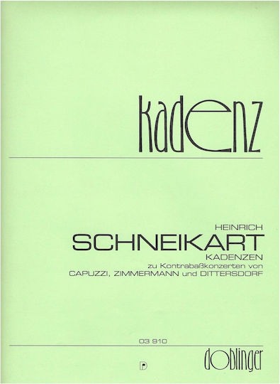 Doblinger Schneikart Kadenz Sheet Music for String Instruments