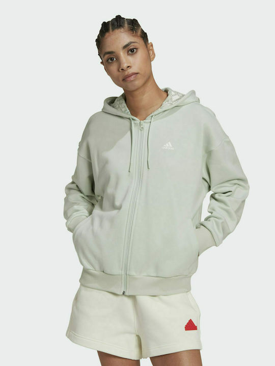 Adidas Essentials Hanorac pentru Femei Cu glugă Linen Green