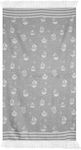 Family Enterprise Beach Towel Cotton Gray 185x90cm.