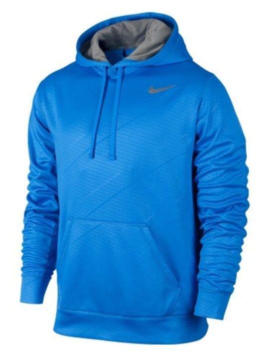 Nike Hanorac pentru bărbați cu glugă și buzunare Albastru