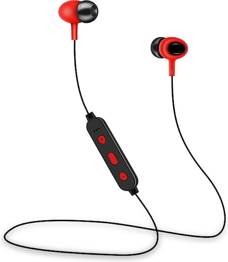 Setty Sport In-ear Bluetooth Handsfree Ακουστικά Κόκκινα