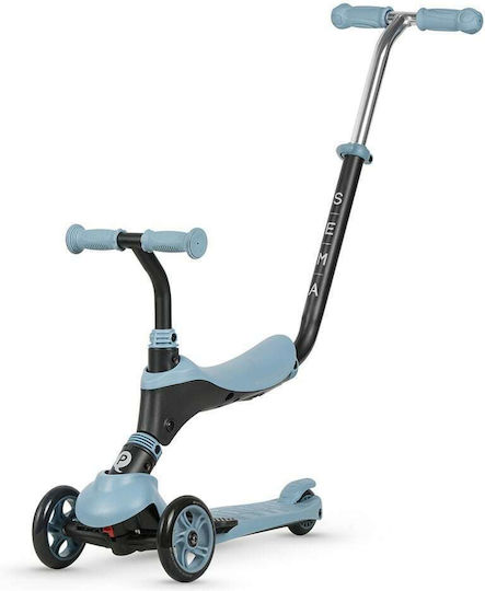 Q Play Kinderroller Sema Pearl 3 in 1 3-Rad mit Sitz für 2+ Jahre Hellblau
