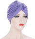 Turban Hair Headbands Women's Turban Purple 1pcs TJM-611-4