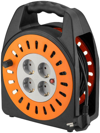 Goobay Extension Reel Cord 3 x 1.5mm²/25m Black