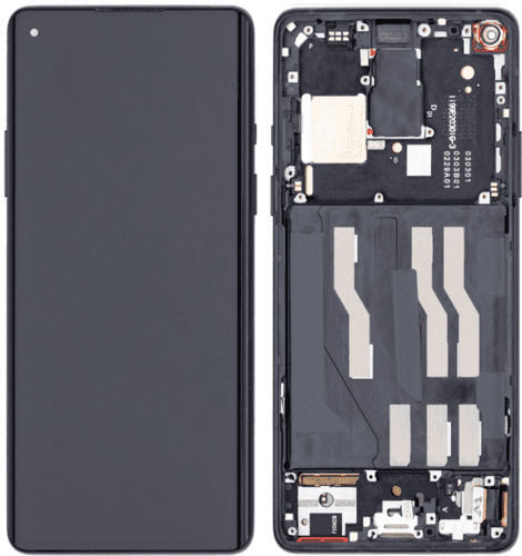 OnePlus Екран със Сензорен Механизъм и Рамка за OnePlus 8 (Onyx Black)