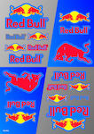 Αυτοκόλλητα Σετ Red Bull Πολύχρωμο