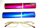 with Metal Case Reading Glasses +2.00 in Gold color