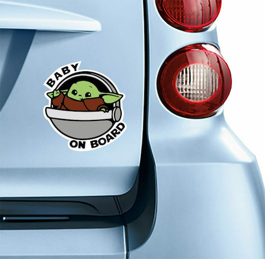 Baby on Board Sign with Sticker Green
